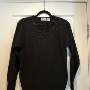 Honors Apparel black beaded sweater